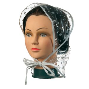 Comair Regenhaube m. Schirm weiss transp.