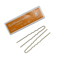 Haarnadeln 27 gold 65x1,2mm gewellt 10er Kästchen