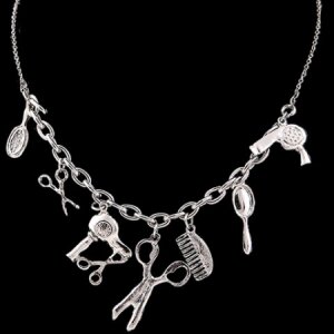 A&A Kette mit Anhänger Friseurutensilien