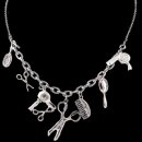 A&A Kette mit Anhänger Friseurutensilien