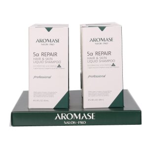 AROMASE Display Salon-Pro 5a Repair Hair & Skin Liquid Shampoo 6x80 ml