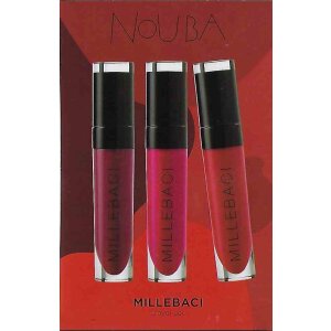 Nouba Millebaci Dauerhafter, Flüssiger Lippenstift Travel Set 3 für 2