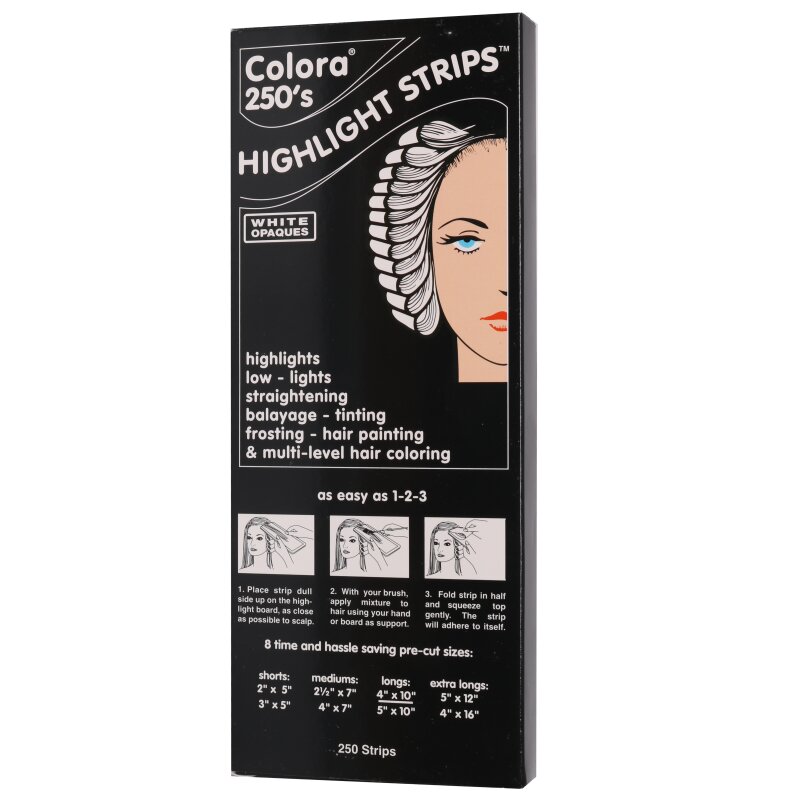 Image of Colora Highlight Strips Strähnenpapier 10x25cm 250 Blatt