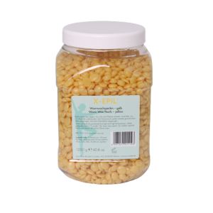 X-Epil Warmwachsperlen gelb 1200 g mit Kolophonium und Bienenwachs