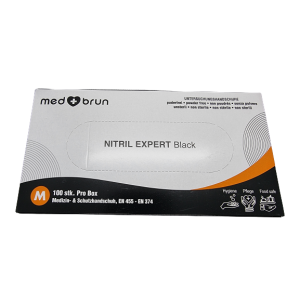 Nitril-Einweghandschuhe MEDBRUN   M     100er Box schwarz