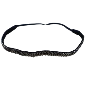 Haarband Fischgrätmuster silber