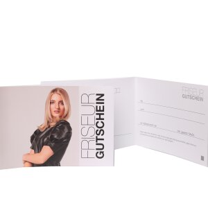 Gutscheine mit Umschlag Motiv Frau 25 Stück 148x105 mm