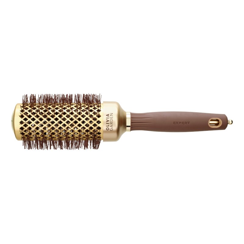Olivia Garden Expert Blowout Shine Gewellte Borsten Gold&Braun 45 mm