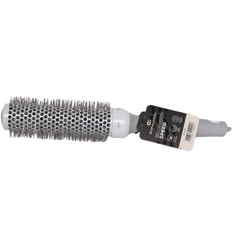 Olivia Garden Expert Blowout Speed Gewellte Borsten Weiß&Grau 35 mm