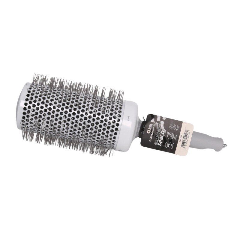 Olivia Garden Expert Blowout Speed Gewellte Borsten Weiß&Grau 65 mm