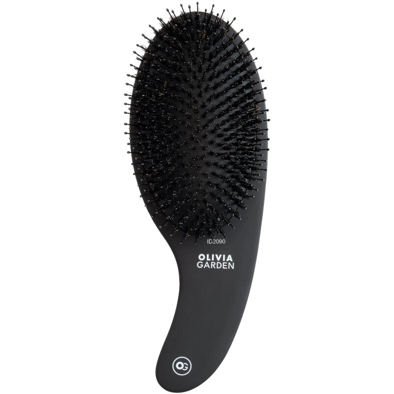 Olivia Garden Expert Care Curve Wildschwein-/Nylonborsten Matt Schwarz