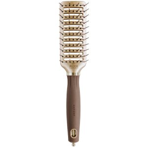 Olivia Garden Expert Style Vent Nylonborsten Gold&Braun